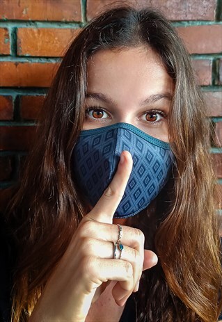ANTI DUST CARBON FILTER FACE COVERING - DIAMOND GREY
