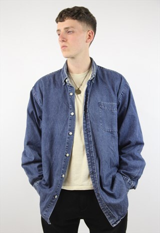VINTAGE RALPH LAUREN DARK DENIM SHIRT