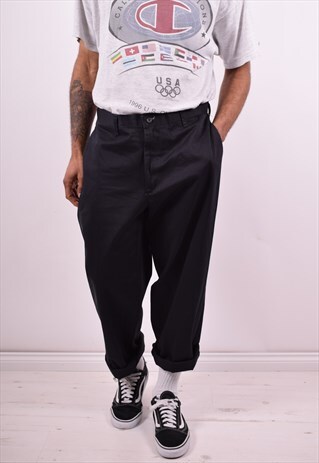 WRANGLER MENS VINTAGE TROUSERS W36 L30 BLACK 90'S