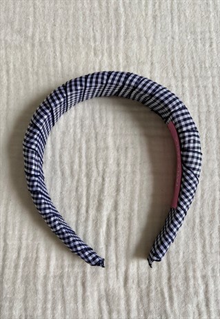 PADDED HEADBAND IN GINGHAM