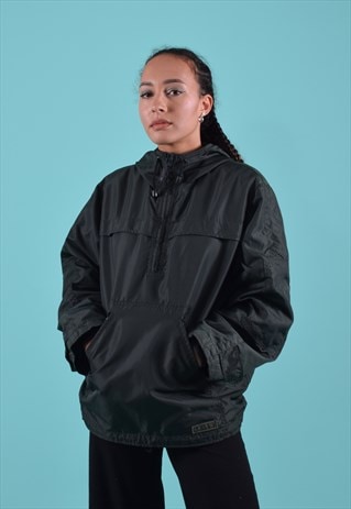 DARK GREEN LEVI'S 1/4 ZIPPED HOODED JACKET
