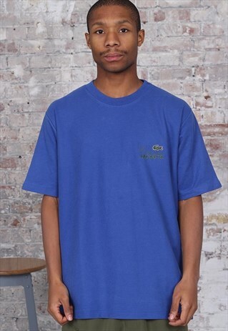 VINTAGE LACOSTE LA CHEMISE LOGO T-SHIRT BLUE