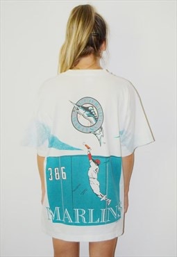 Vintage Florida Marlins T Shirt MLB Single Stitch MADE IN US