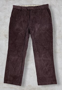 Vintage Brown Corduroy Trousers Jumbo Cords W36 L28
