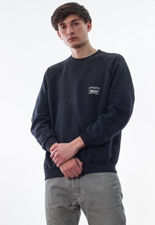 VINTAGE LEVIS CREW NECK 90S GREY