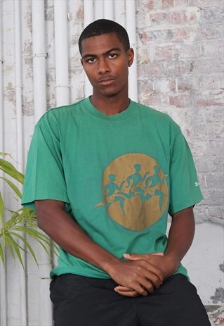 VINTAGE CHAMPION LOGO T-SHIRT GREEN