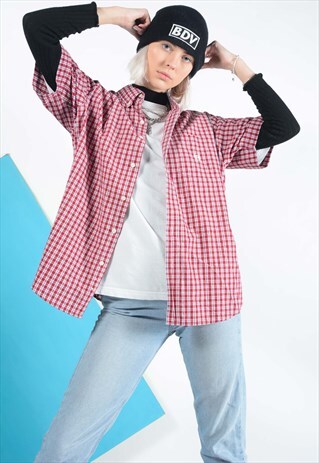 CHAPS SHIRT IN RED CHECK.