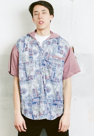 VINTAGE 90S HOODED SHIRT