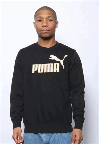 VINTAGE PUMA LOGO SWEATSHIRT BLACK
