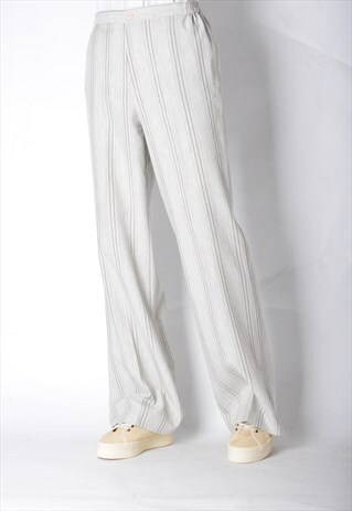 VINTAGE 90S BEIGE STRIPED PANTS