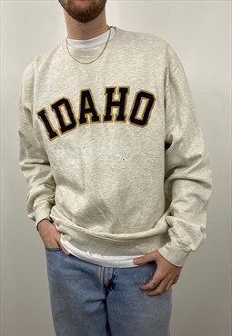 Vintage Idaho unviersity cream/white sweatshirt
