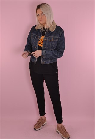 BLUE VINTAGE SHERPA DENIM JACKET GDF940