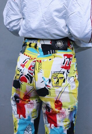RARE VINTAGE VERSACE JEANS COUTURE PRINT TROUSERS
