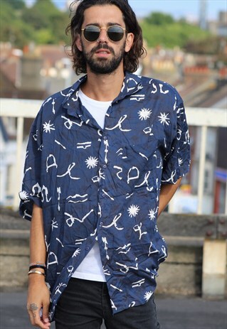 VINTAGE // 90'S // PATTERNED SHIRT