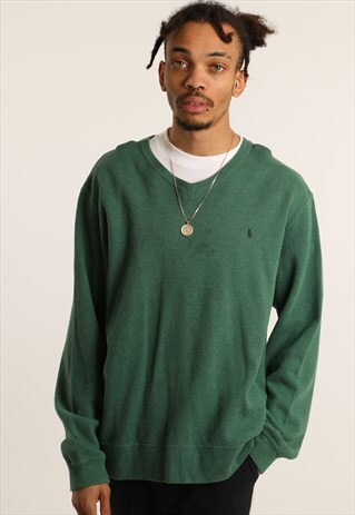 VINTAGE RALPH LAUREN EMBROIDERED LOGO SWEATSHIRT