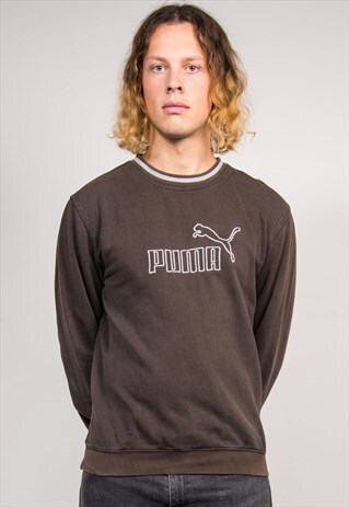 PUMA 90'S VINTAGE BROWN SWEATSHIRT