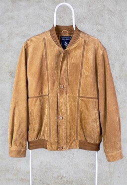 Vintage Brown Leather Jacket Genuine Torelli Large