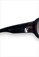 VINTAGE Y2K GUCCI SUNGLASSES BLACK GG MONOGRAM STRIPE