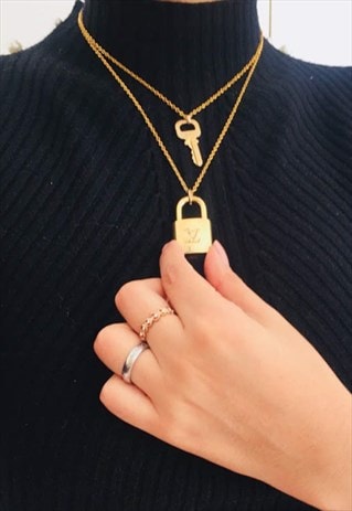 Louis Vuitton Padlock Necklace with double chains | Boutique Secondlife | ASOS Marketplace