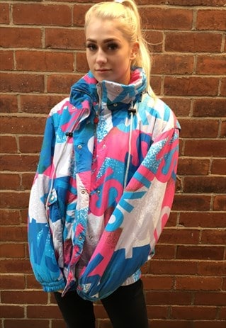 VINTAGE QUILTED WINTER SNOWBOARDING JACKET M