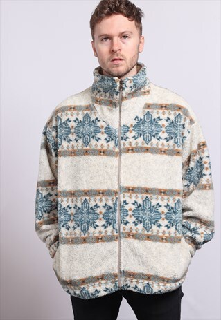 VINTAGE ZIP UP FLEECE TOP