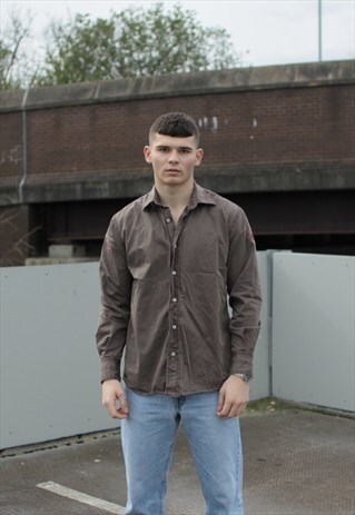 VINTAGE BROWN NAPAPIJRI EXPEDITION STAFF SHIRT