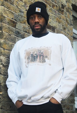 RETRO / 90'S / WHITE SWEATSHIRT