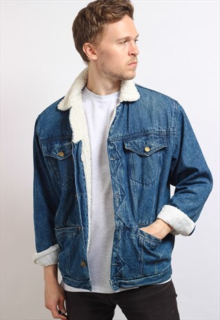VINTAGE FLEECED LINED DENIM JACKET