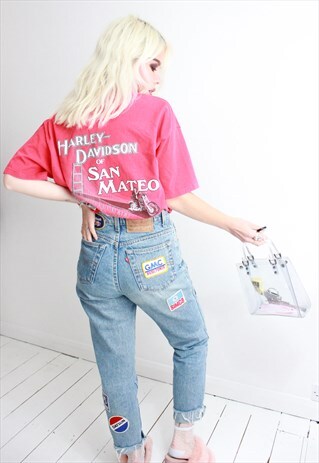 VINTAGE 90S / Y2K RED HARLEY DAVIDSON BIKER T-SHIRT