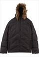 Vintage 90's Calvin Klein Puffer Jacket Faux Fur Hood