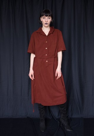 CLARET 30'S VINTAGE MIDI DRESS