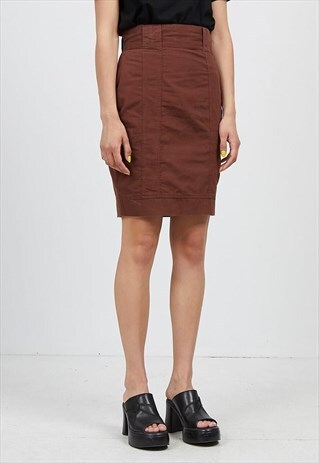 VINTAGE BROWN MINI SKIRT