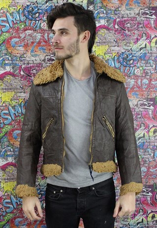 VINTAGE AVIATOR/FLYING JACKET. SHEARLING SHEEP SKIN. UNISEX.