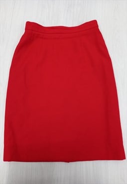 90's Vintage Skirt Red Pencil Style