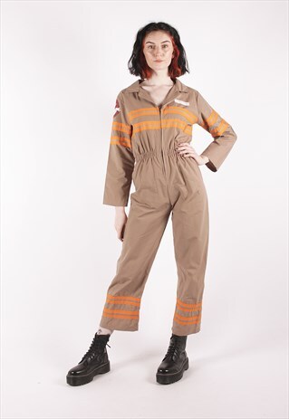 VINTAGE BEIGE GHOST BUSTERS OVERALL BOILERSUIT /NN3452