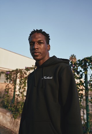HANDMADE SWEATSHIRT IN BLACK WITH BRANDING EMBROIDERY