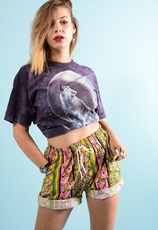 TIE-DYE WOLF GRAPHIC SHIRT