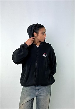 Black 90s FILA Hoodie Sweatshirt