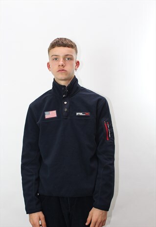 VINTAGE RLX RALPH LAUREN 1/4 BUTTON FLEECE