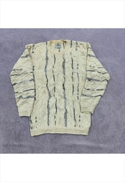 Vintage abstract knitted jumper Men's XS