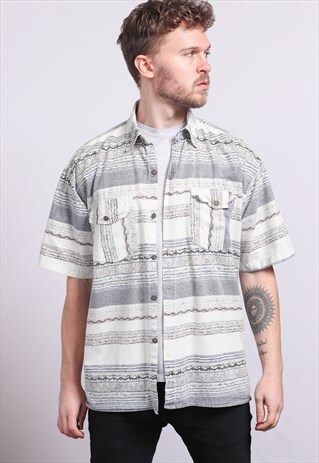 VINTAGE AZTEC PATTERNED SHIRT