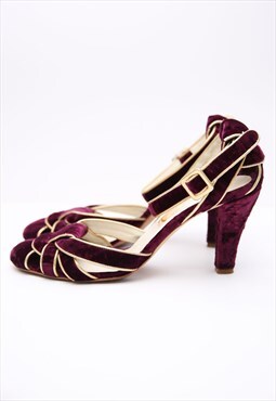 Rupert Sanderson Purple Velvet Shoes
