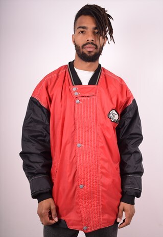 COCA COLA MENS VINTAGE BOMBER JACKET 2XL RED 90S