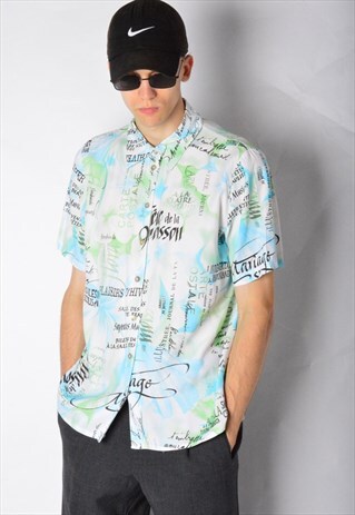 VINTAGE 80S UNISEX ABSTRACT GRAPHIC SHIRT