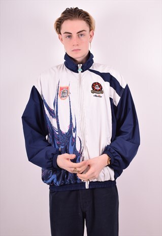 ELLESSE MENS VINTAGE TRACKSUIT TOP JACKET LARGE MULTI 90S