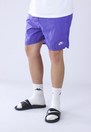 VINTAGE MENS NIKE SWIM BEACH BIG LOGO SHORTS