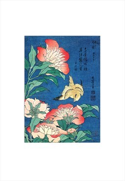 Japanese Ukiyo-e Wall Art Print Poster Wall Birds Flowers