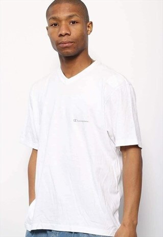 VINTAGE CHAMPION LOGO T-SHIRT WHITE