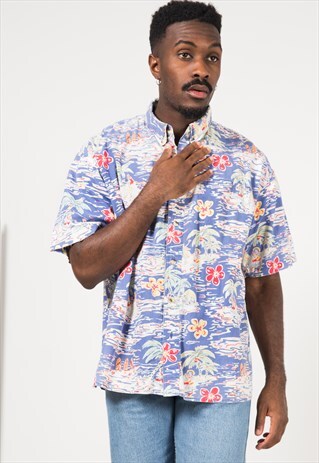 VINTAGE 80S HAWAIIAN SHIRT / S1749