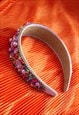 PURPLE MIXED SHELL GEM TEXTURE HEADBAND